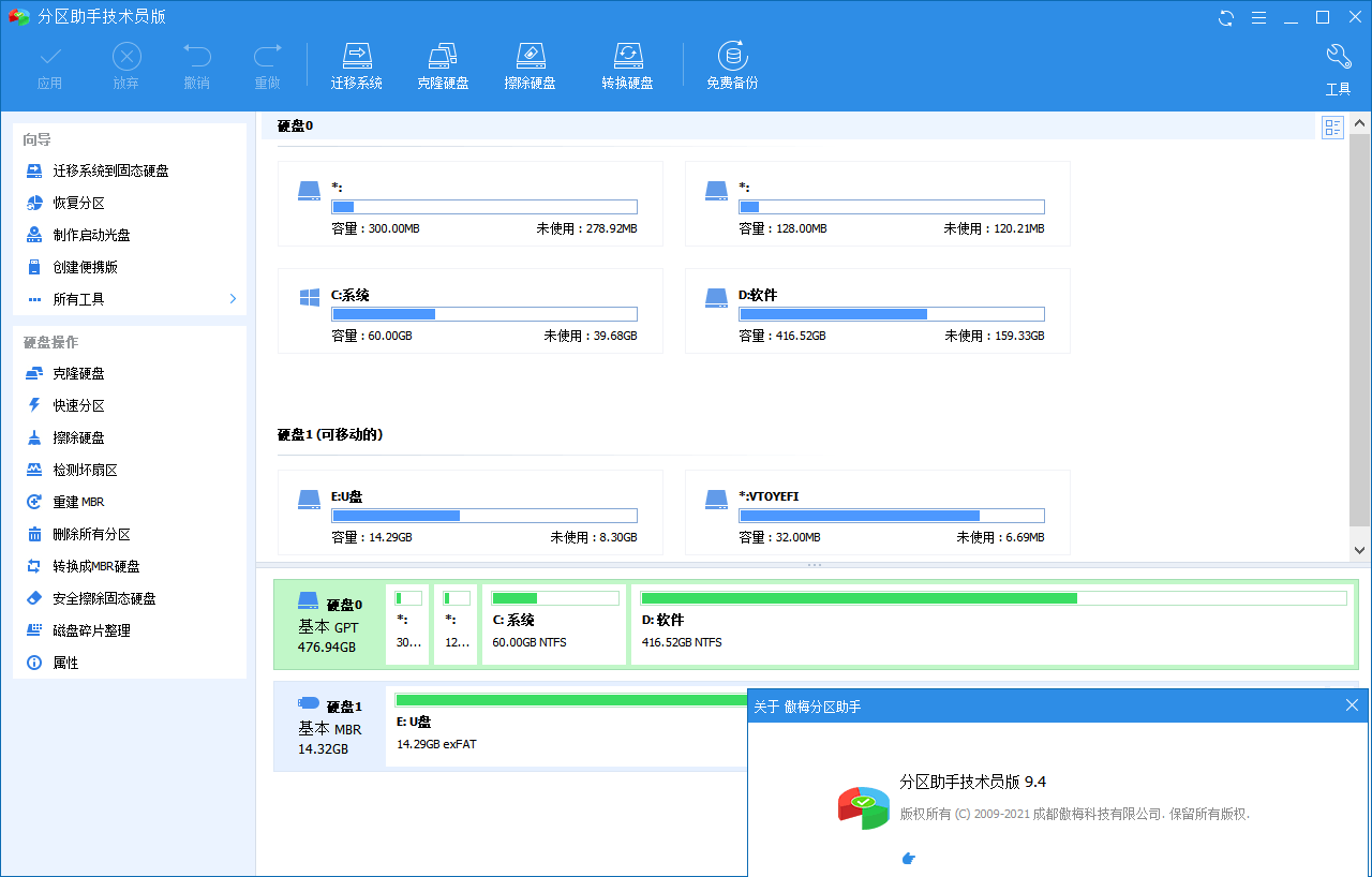 分区助手技术员v9.6.1特别版
